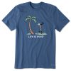 Men Life is Good Graphic Tees | Men'S Jake Palm Golf Crusher Tee Vintage Blue