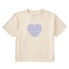 Women Life is Good Boxy Tees | Women'S Nordic Heart Boxy Crusher Tee Putty White