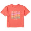 Women Life is Good Boxy Tees | Women'S Groovy I Do Crew Daisy Boxy Crusher Tee Mango Orange