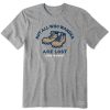 Men Life is Good Graphic Tees | Men'S Not All Who Wander Are Lost Short Sleeve Tee Heather Gray