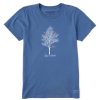 Women Life is Good Graphic Tees | Women'S Tree Cardinals Crusher Tee Vintage Blue