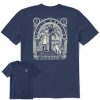 Men Life is Good Graphic Tees | Men'S Retro Chillin' & Grillin' Short Sleeve Tee Darkest Blue