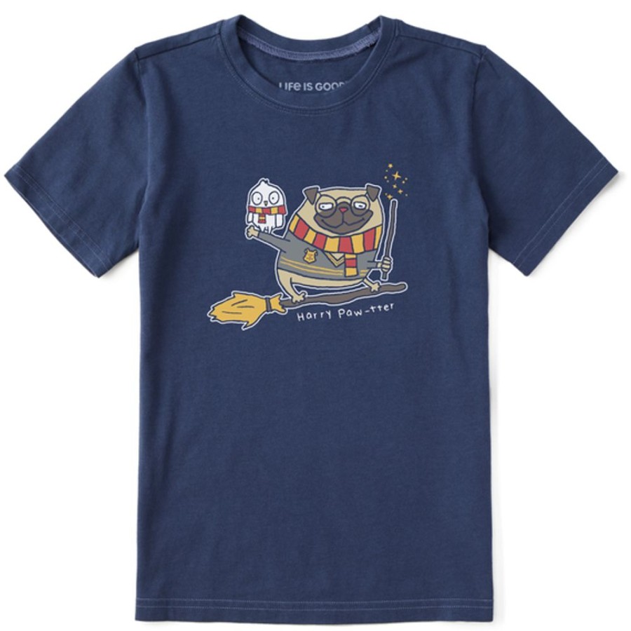 Kids Life is Good Graphic Tees | Kids Harry Paw-Ter Crusher Tee Darkest Blue