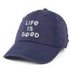 Women Life is Good Hats | Life Is Good Paw Print Sunwashed Chill Cap Darkest Blue