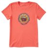 Women Life is Good Graphic Tees | Women'S Sunflowerscape Short Sleeve Tee Mango Orange