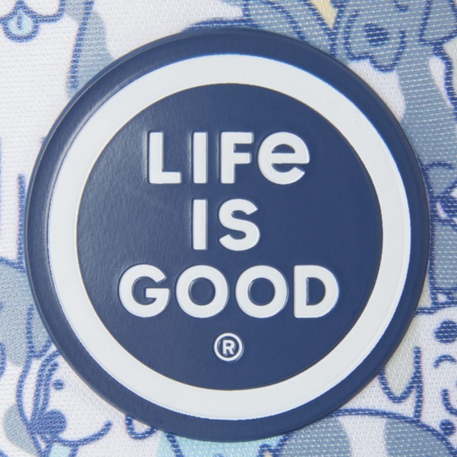 Men Life is Good Hats | Kids Heart Of Dogs Pattern Kids Trucker Cloud White