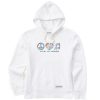 Women Life is Good Sweatshirts & Hoodies | Women'S Tie Dye Peace Love Music Simply True Fleece Hoodie Cloud White