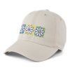 Men Life is Good Hats | Three Boxed Daisies Chill Cap Bone