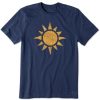 Men Life is Good Graphic Tees | Men'S Ancient Sun Short Sleeve Tee Darkest Blue