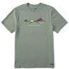 Men Life is Good Graphic Tees | Men'S Growth Opportunity Crusher Tee Moss Green