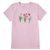 Women Life is Good Graphic Tees | Women'S 3 Genuine Tulips Crusher Tee Seashell Pink