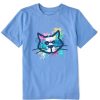 Kids Life is Good Graphic Tees | Kids Vintage Al Paint Pattern Crusher Tee Cornflower Blue