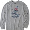 Men Life is Good Graphic Tees | Men'S Jake Snow Motion Long Sleeve Crusher Tee Heather Gray