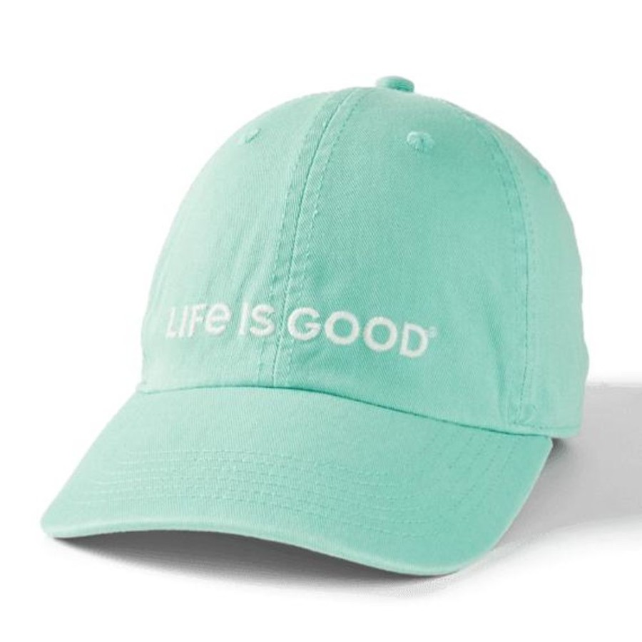 Women Life is Good Hats | Lig Wordmark Horizontal Chill Cap Spearmint Green