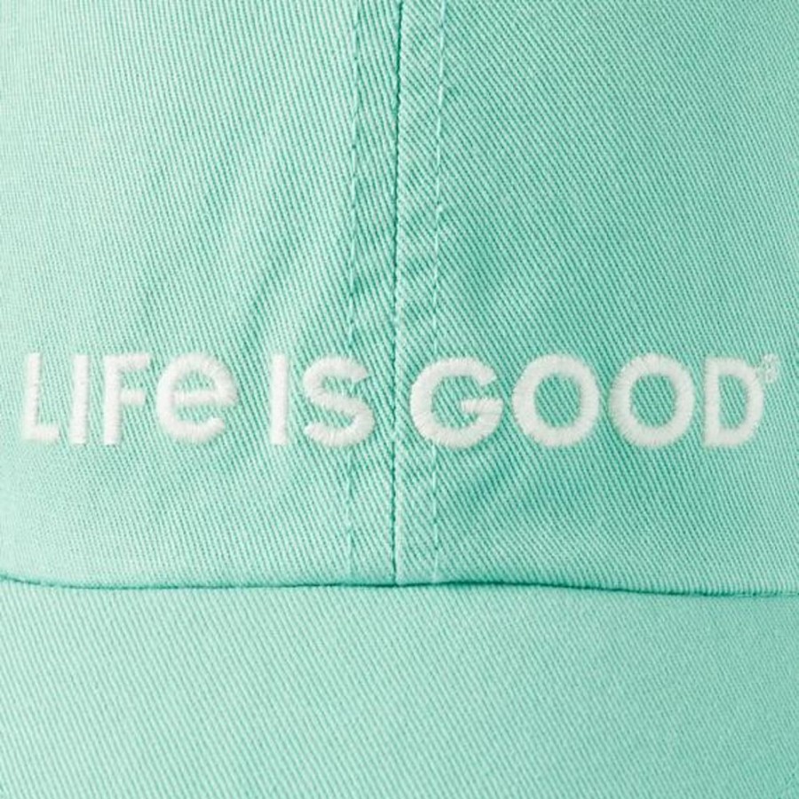 Women Life is Good Hats | Lig Wordmark Horizontal Chill Cap Spearmint Green