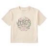 Women Life is Good Boxy Tees | Women'S Virgo Zodiac Vibes Boxy Crusher Tee Putty White