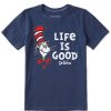 Kids Life is Good Graphic Tees | Kids The Cat Lig Stack Crusher Tee Darkest Blue