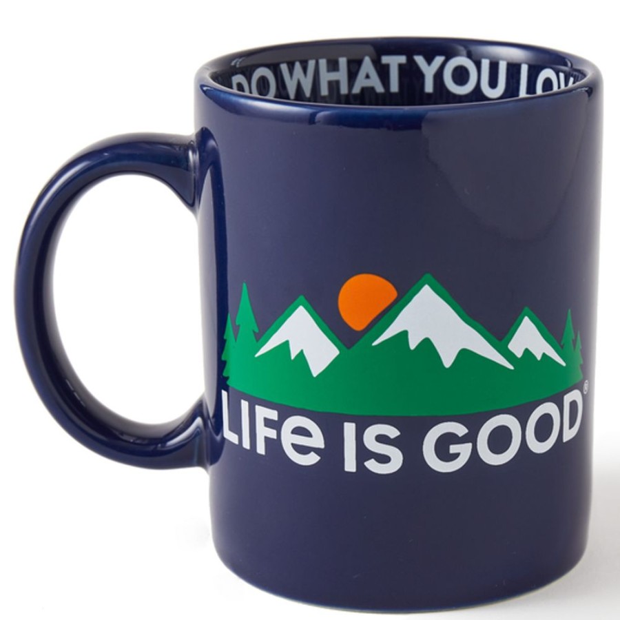 Home Life is Good Mugs | Lig Snowy Mountains Jake'S Mug Darkest Blue