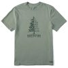 Men Life is Good Graphic Tees | Men'S Clean Breathe Tree Crusher Tee Moss Green