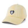 Women Life is Good Hats | Animal Heart Sunwashed Chill Cap Sandy Yellow