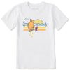 Kids Life is Good Graphic Tees | Kids Storybook Winnie Beachy Stripe Crusher Tee Cloud White