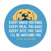 Home Life is Good Stickers & Magnets | I'Ll Be Watching You Yellow Lab Magnet Cool Blue