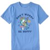 Kids Life is Good Graphic Tees | Kids Tie Dye Don'T Worry Be Hoppy Frog Crusher Tee Cornflower Blue