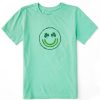 Kids Life is Good Graphic Tees | Kids Inkbrush Clover Smiley Face Crusher Tee Spearmint Green