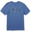 Men Life is Good Graphic Tees | Men'S Vintage Tropical Fish Vista Short Sleeve Tee Vintage Blue