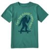 Kids Life is Good Graphic Tees | Kids Skating Sasquatch Crusher Tee Spruce Green