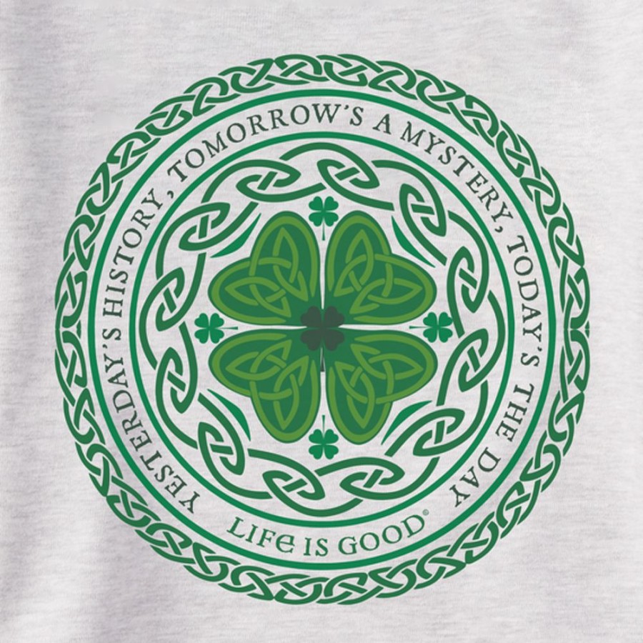 Men Life is Good Sweatshirts & Hoodies | Men'S Celtic Mandala Simply True Fleece Crew Light Heather Gray