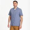 Men Life is Good Casual Shirts | Men'S Simple Palm Pattern Camp Shirt Darkest Blue