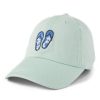 Women Life is Good Hats | Daisy Flip Flops Sunwashed Chill Cap Sage Green