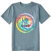 Kids Life is Good Graphic Tees | Kids Naive Tie Dye Coin Crusher Tee Smoky Blue