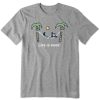 Men Life is Good Graphic Tees | Men'S Jake Palm Hammock Short Sleeve Tee Heather Gray