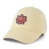 Women Life is Good Hats | Lotus Lig Tattered Chill Cap Sandy Yellow