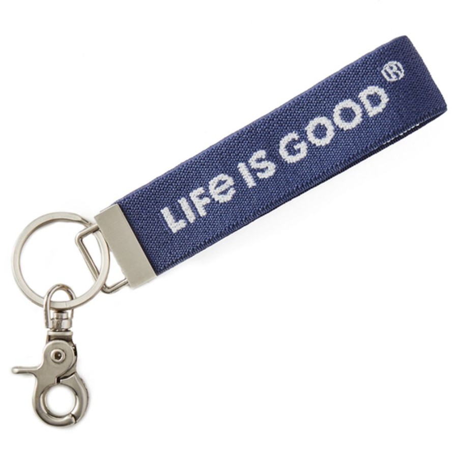 Women Life is Good Keychains | Optimist Ride On Keychain Darkest Blue