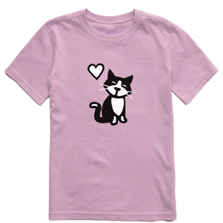 Kids Life is Good Graphic Tees | Kids Vintage Tuxedo Al W Heart Crusher Tee Violet Purple