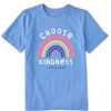 Kids Life is Good Graphic Tees | Kids Choose Kindness Crusher Tee Cornflower Blue