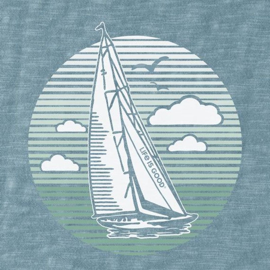 Women Life is Good Active & Slub Tops | Women'S Smooth Sailing Textured Slub Tank Smoky Blue