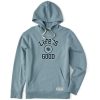 Men Life is Good Sweatshirts & Hoodies | Men'S Branded Athletic Seal Simply True Fleece Hoodie Smoky Blue