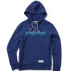 Women Life is Good Sweatshirts & Hoodies | Women'S Linear Waves & Sun Simply True Fleece Hoodie Darkest Blue