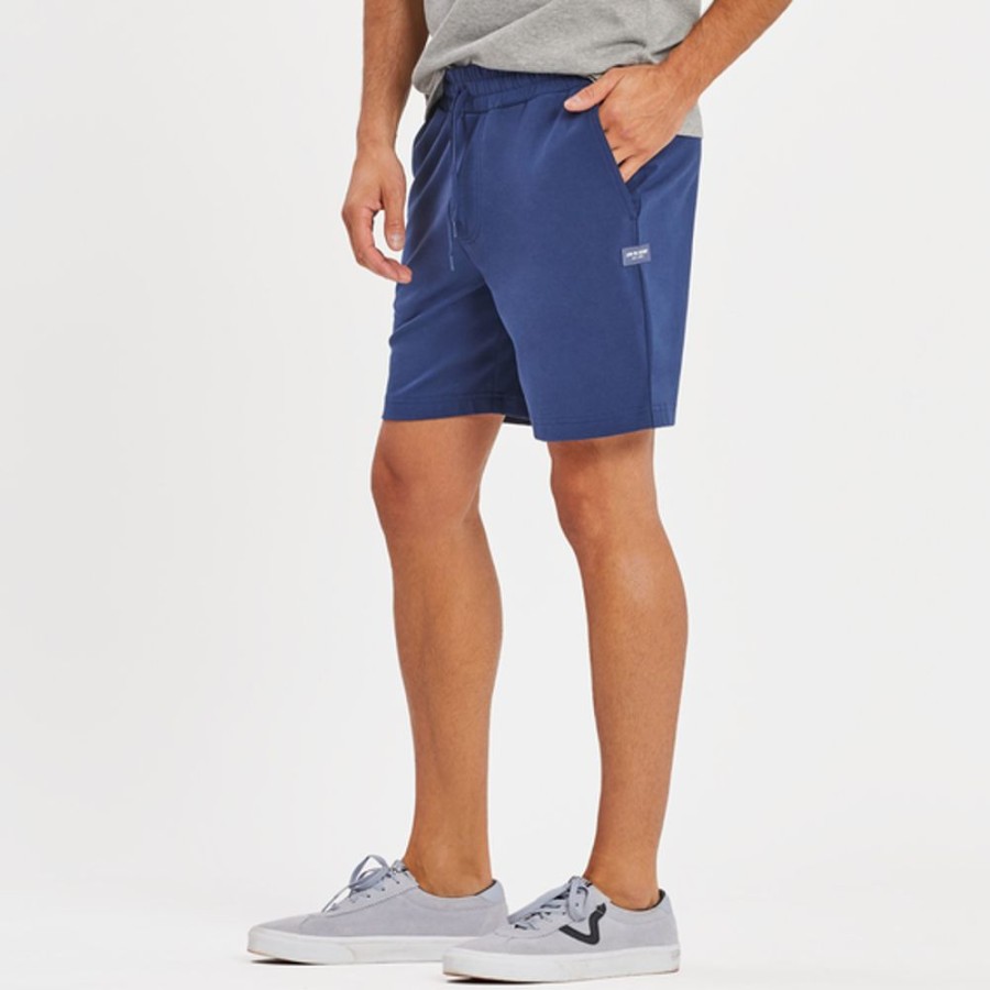 Men Life is Good Lounge & Sleepwear | Men'S Solid Crusher-Flex Short Darkest Blue