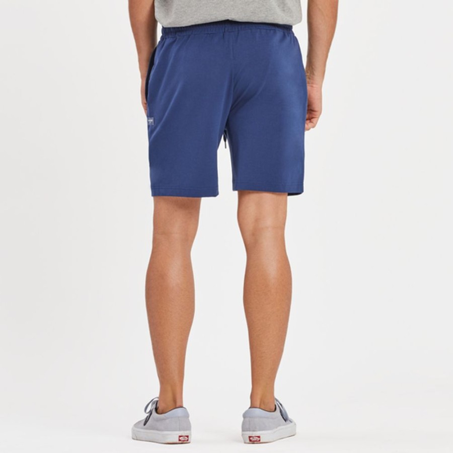 Men Life is Good Lounge & Sleepwear | Men'S Solid Crusher-Flex Short Darkest Blue