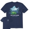 Men Life is Good Graphic Tees | Men'S The Club Scene Landscape Short Sleeve Tee Darkest Blue