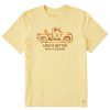 Men Life is Good Graphic Tees | Men'S Clean Better With A Golden Truck Crusher Tee Sandy Yellow