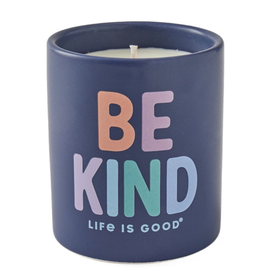 Home A Cheerful Giver Candles | Be Kind 12Oz Ceramic Soy Candle Navy