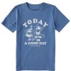 Kids Life is Good Graphic Tees | Kids Clean Today Is A Good Day Willie Crusher Tee Vintage Blue