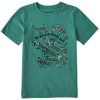 Kids Life is Good Graphic Tees | Kids Life Was Good For Dinosaurs Crusher Tee Spruce Green