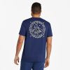 Men Life is Good Active & Slub Tops | Men'S Wander Compass Scene Active Tee Darkest Blue